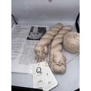 Quince & Co Willet Colorgrown Yarn Cashew 3 Skeins 160 Yards Each Cherie Kit